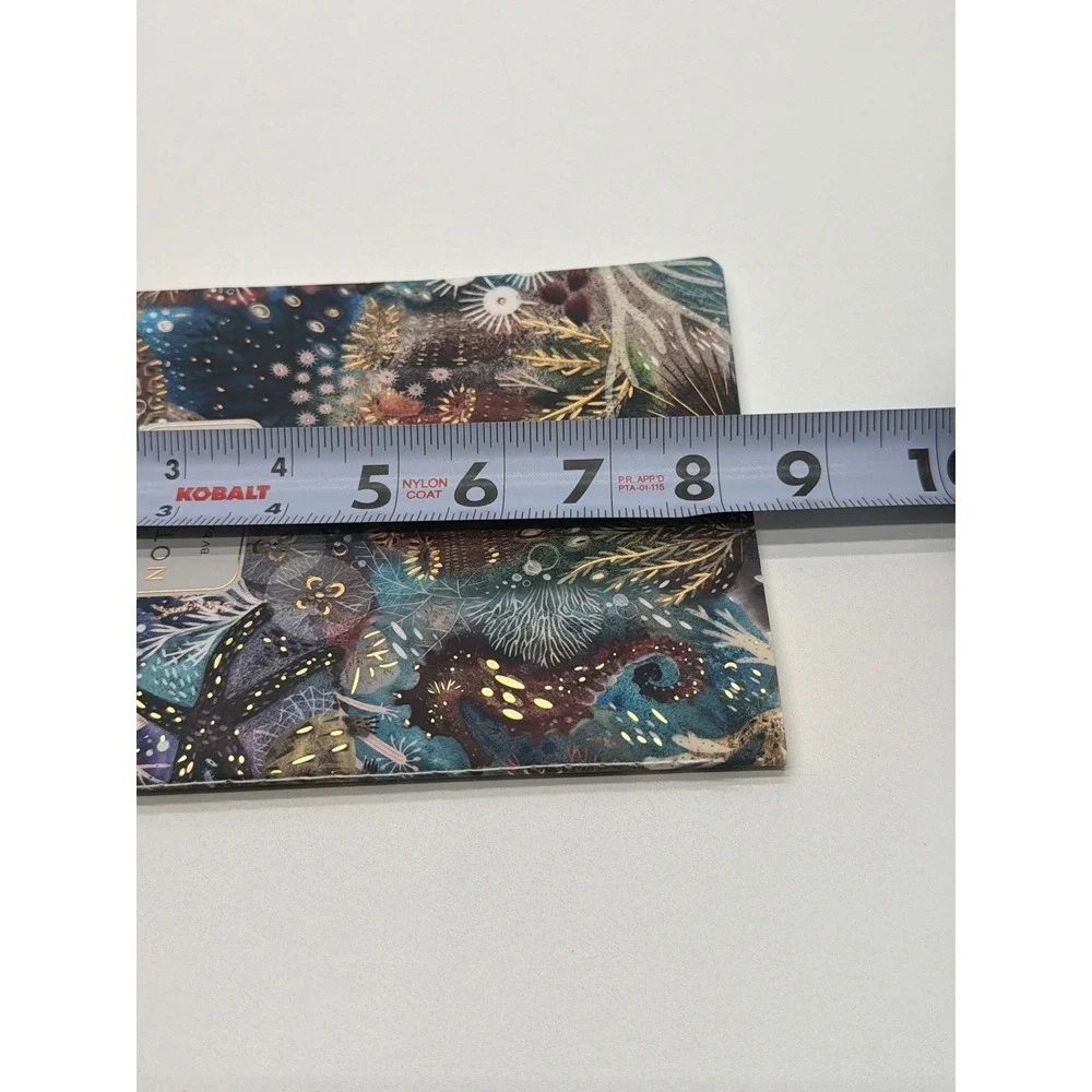 Bruno Visconti Lined Notebook Underwater Coral Reef Gold Foil Seahorse Turtle